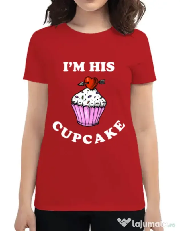 Tricou ADLER dama His cupcake Rosu