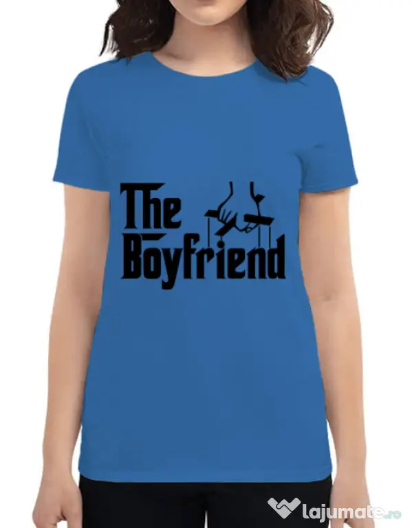 Tricou ADLER dama The boyfriend Albastru azuriu
