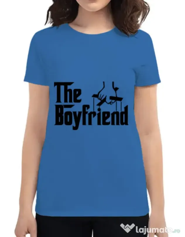 Tricou ADLER dama The boyfriend Albastru azuriu