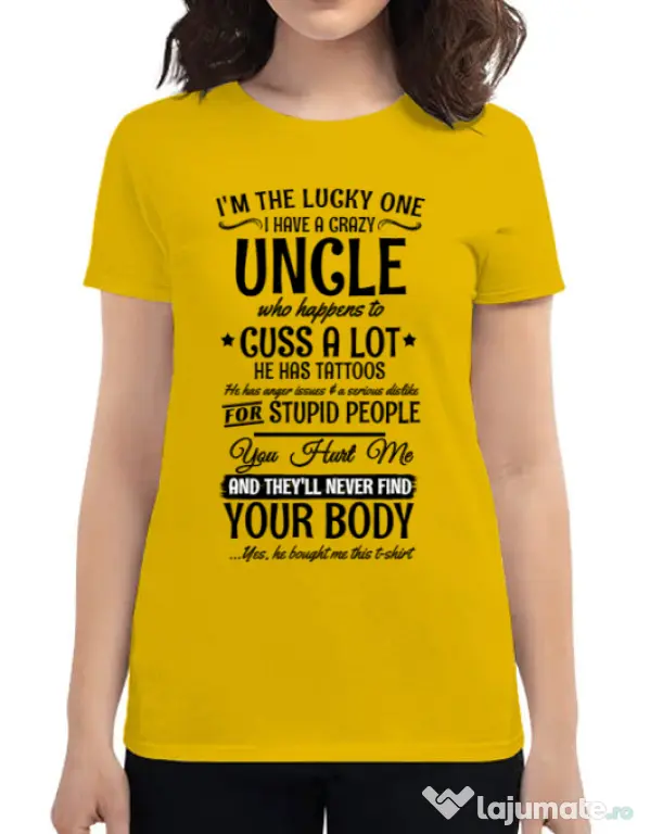 Tricou ADLER dama The lucky one Galben