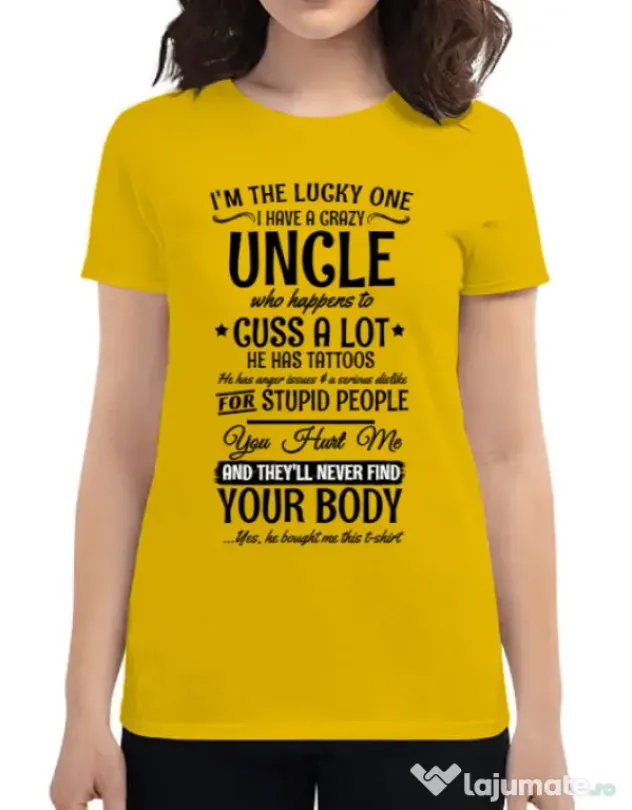 Tricou ADLER dama The lucky one Galben