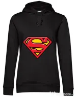 Hoodie dama cu gluga Superman Negru