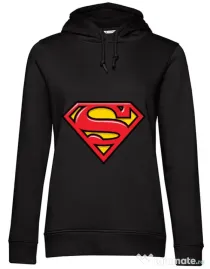 Hoodie dama cu gluga Superman Negru