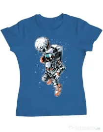 Tricou ADLER dama Astronaut Albastru azuriu