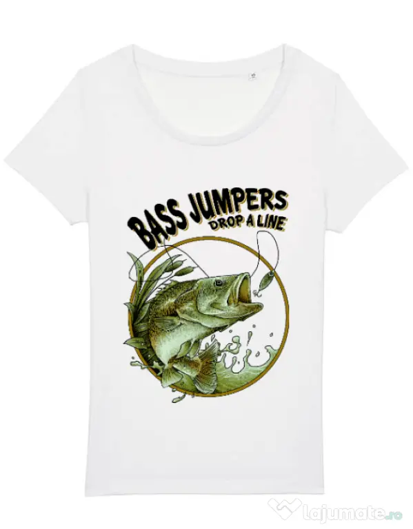 Tricou STANLEY STELLA dama Bass jumpers drop a line Alb