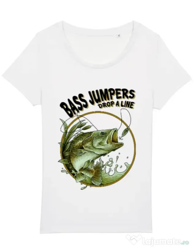 Tricou STANLEY STELLA dama Bass jumpers drop a line Alb