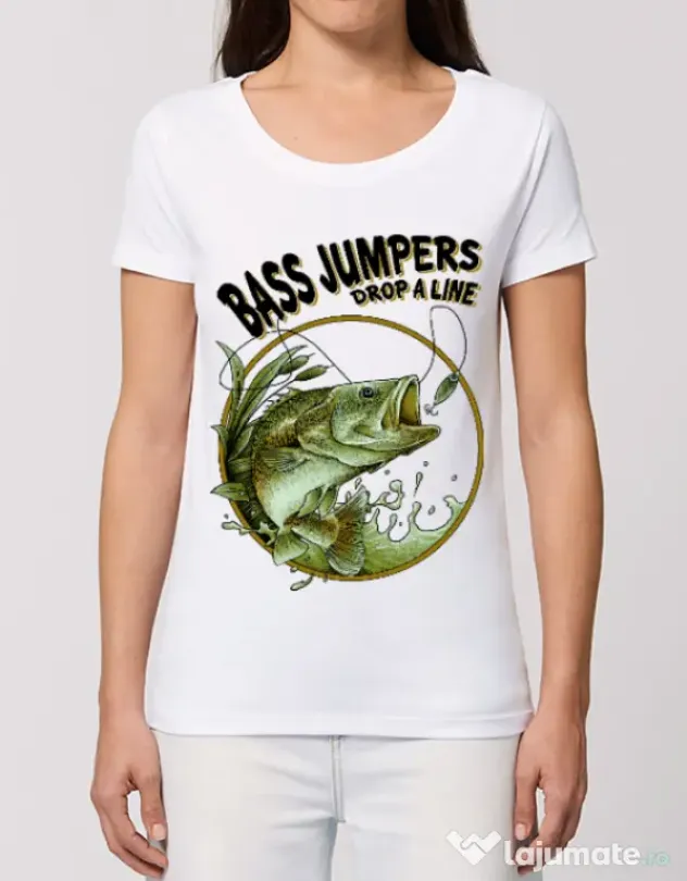 Tricou STANLEY STELLA dama Bass jumpers drop a line Alb
