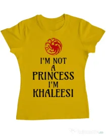 Tricou ADLER dama I'm Khaleesi Galben