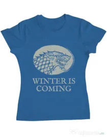 Tricou ADLER dama Winter is coming Stark Albastru azuriu