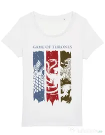 Tricou STANLEY STELLA dama Game of Thrones Alb