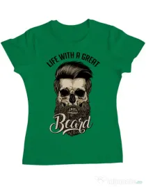 Tricou ADLER dama Great beard Verde mediu