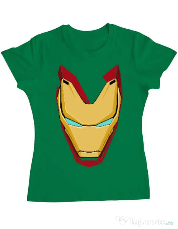 Tricou ADLER dama Iron man mask Verde mediu