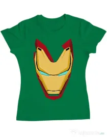 Tricou ADLER dama Iron man mask Verde mediu