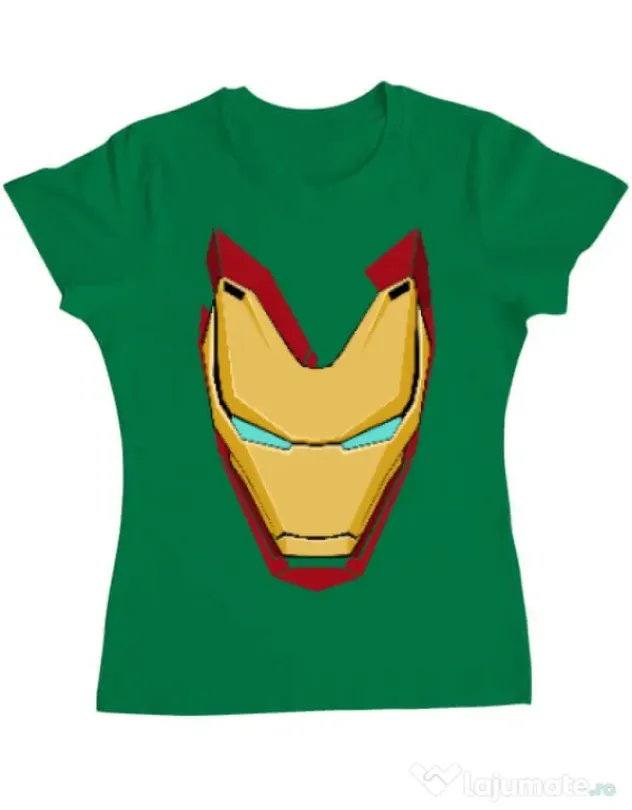 Tricou ADLER dama Iron man mask Verde mediu