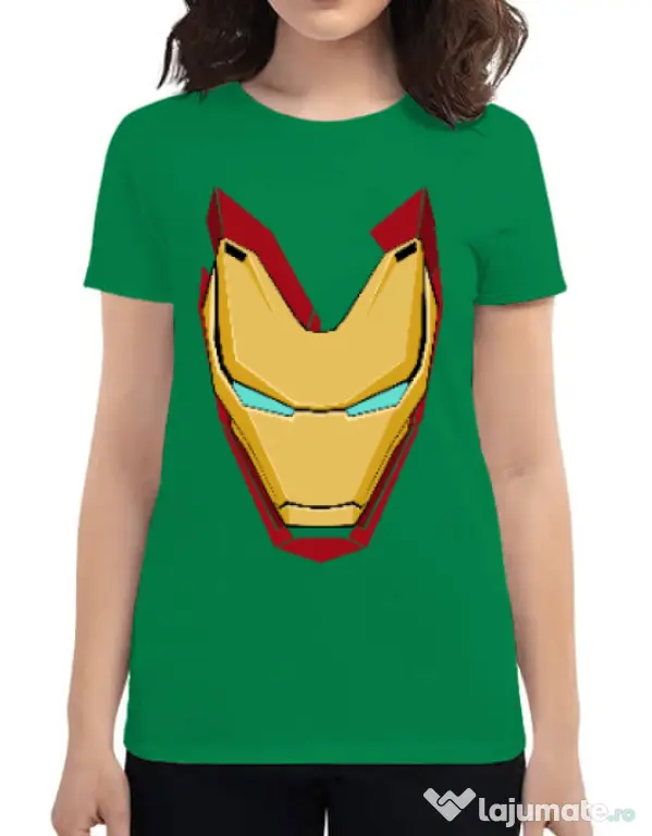 Tricou ADLER dama Iron man mask Verde mediu