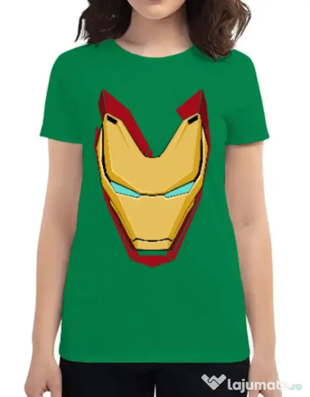 Tricou ADLER dama Iron man mask Verde mediu