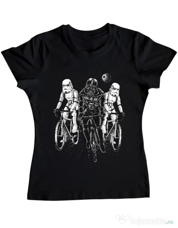 Tricou ADLER dama Star bikers Negru