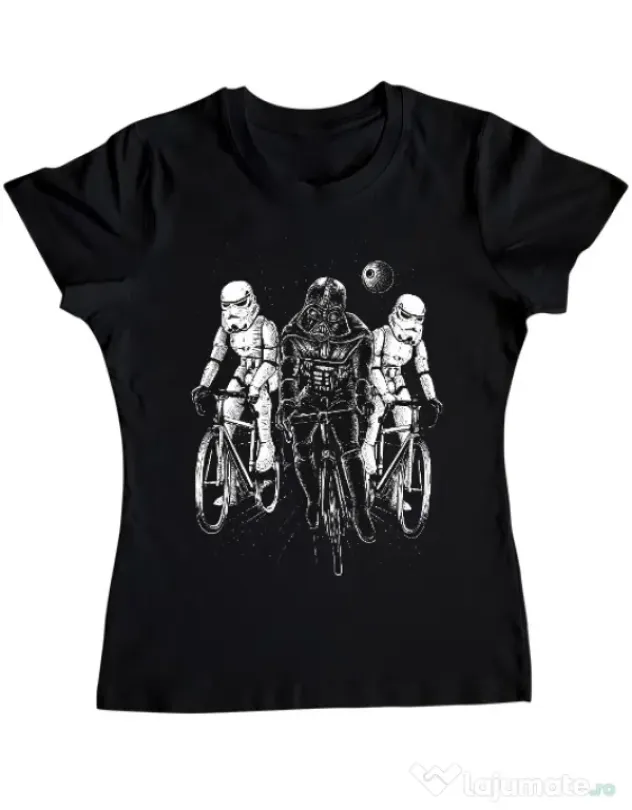 Tricou ADLER dama Star bikers Negru