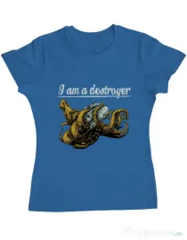 Tricou ADLER dama Destroyer Albastru azuriu