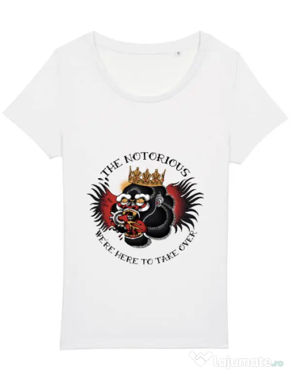 Tricou STANLEY STELLA dama The notorious Alb