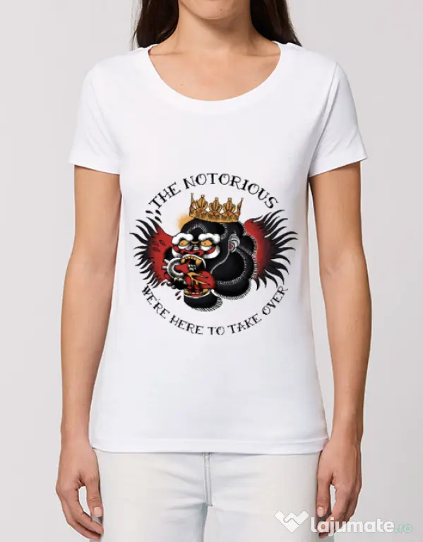 Tricou STANLEY STELLA dama The notorious Alb