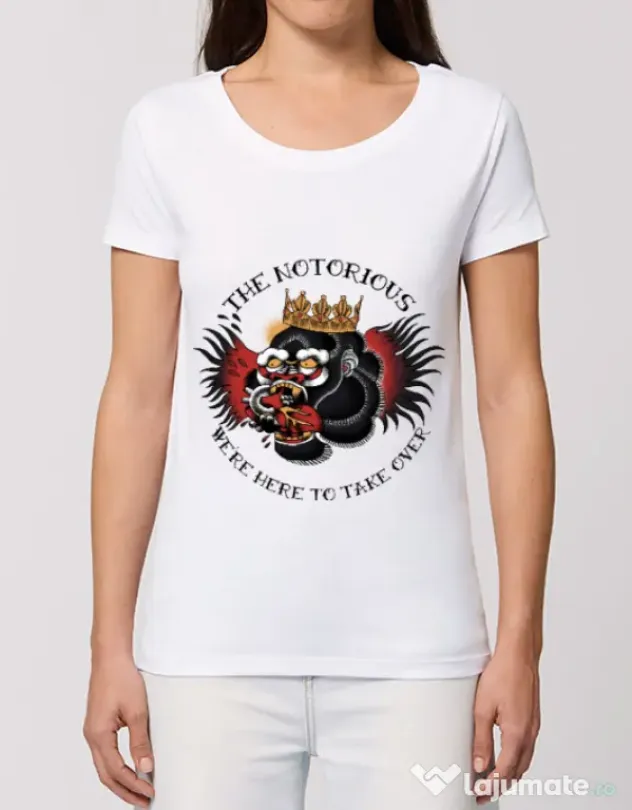 Tricou STANLEY STELLA dama The notorious Alb