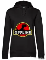 Hoodie dama cu gluga Offline Negru