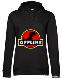 Hoodie dama cu gluga Offline Negru