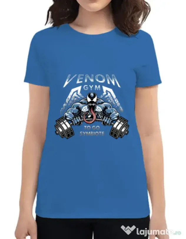 Tricou ADLER dama Venom gym Albastru azuriu