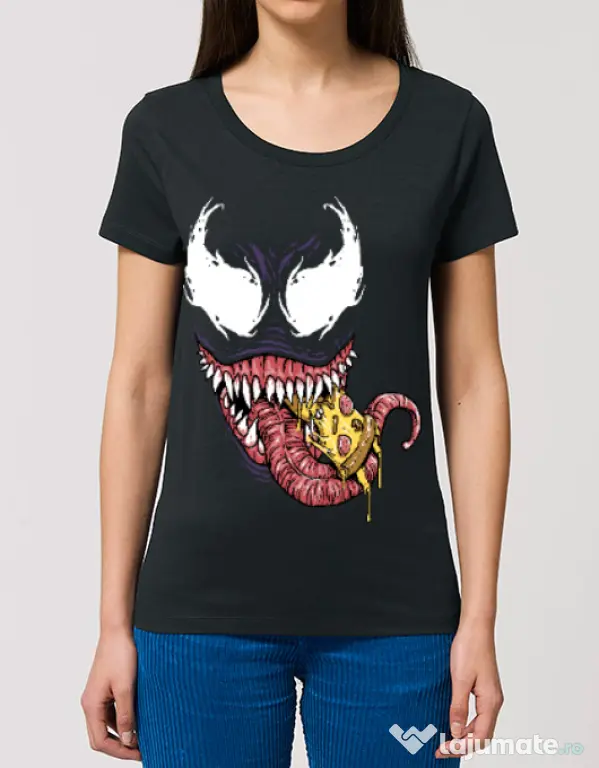 Tricou STANLEY STELLA dama Venom pizza Negru