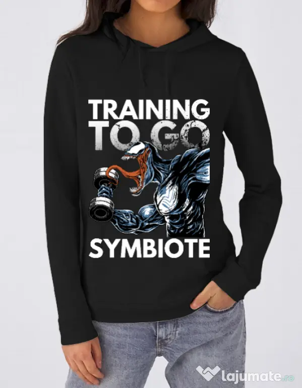 Hoodie dama cu gluga Venom training Negru