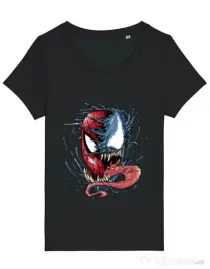 Tricou STANLEY STELLA dama Venom vs Spiderman Negru