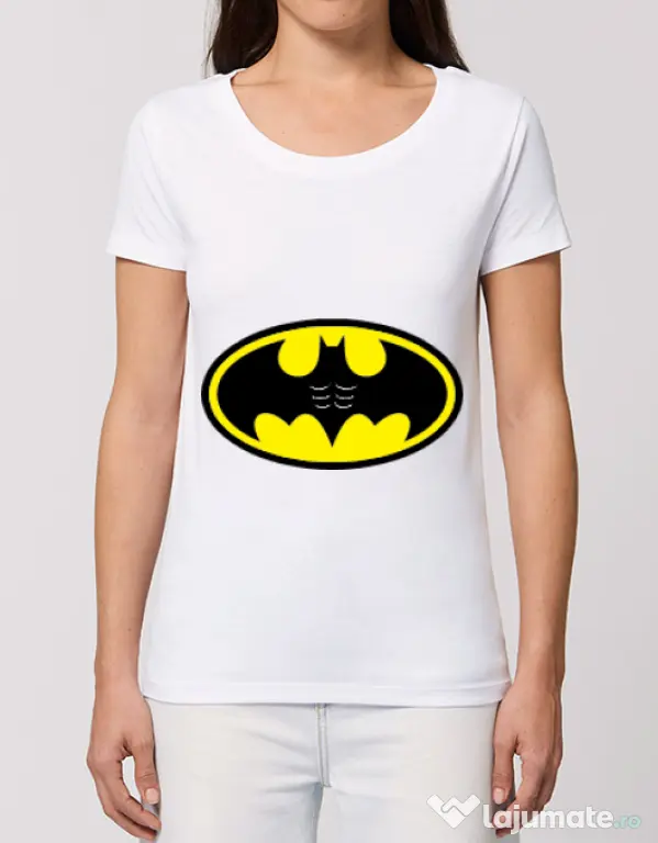 Tricou STANLEY STELLA dama Six pack Batman Alb