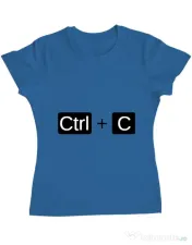 Tricou ADLER dama Ctrl Copy Albastru azuriu 