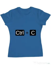 Tricou ADLER dama Ctrl Copy Albastru azuriu