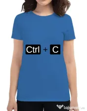 Tricou ADLER dama Ctrl Copy Albastru azuriu 