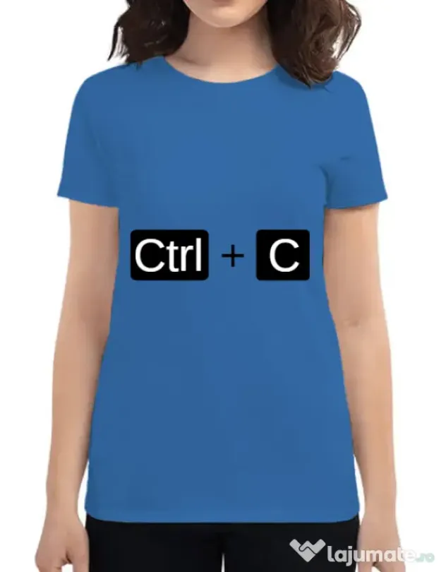 Tricou ADLER dama Ctrl Copy Albastru azuriu
