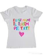 Tricou ADLER dama Il iubim pe tati Alb