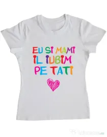 Tricou ADLER dama Il iubim pe tati Alb