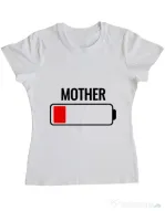 Tricou ADLER dama Mother battery Alb