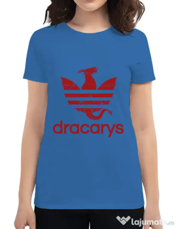 Tricou ADLER dama Dracarys Albastru azuriu