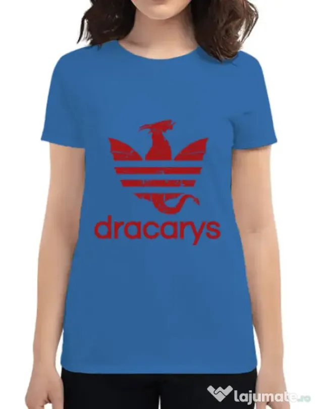Tricou ADLER dama Dracarys Albastru azuriu