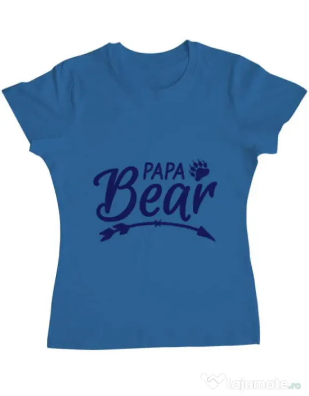 Tricou ADLER dama Papa bear Albastru azuriu