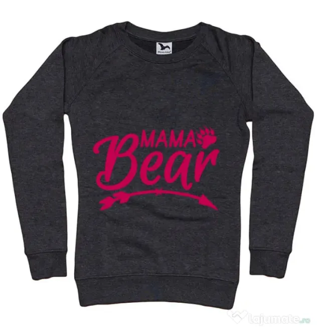 Bluza ADLER dama Mama bear Negru melanj