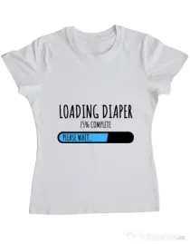Tricou ADLER dama Loading diaper Alb
