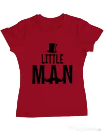 Tricou ADLER dama Little man Rosu