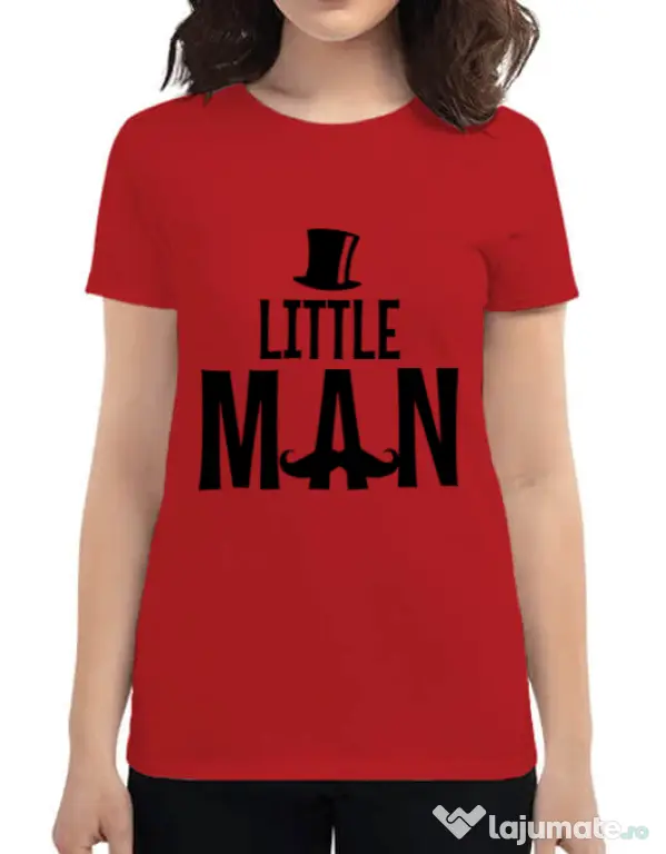 Tricou ADLER dama Little man Rosu