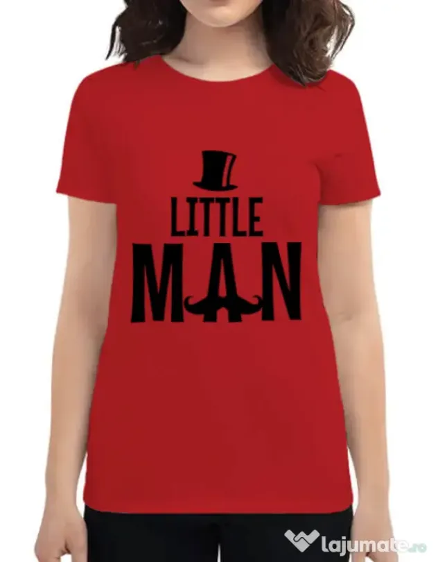 Tricou ADLER dama Little man Rosu