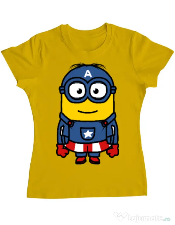 Tricou ADLER dama Captain minion Galben
