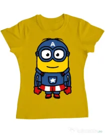 Tricou ADLER dama Captain minion Galben